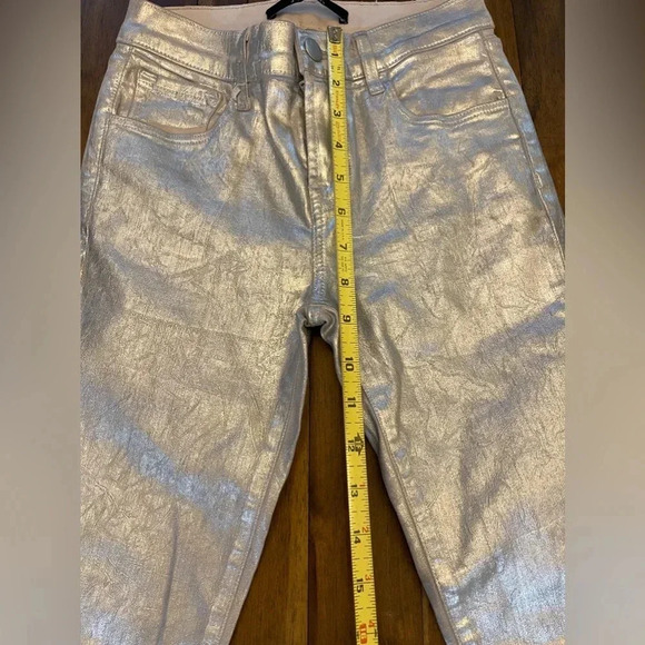 J Brand metallic silver skinny jeans - Picture 8 of 11